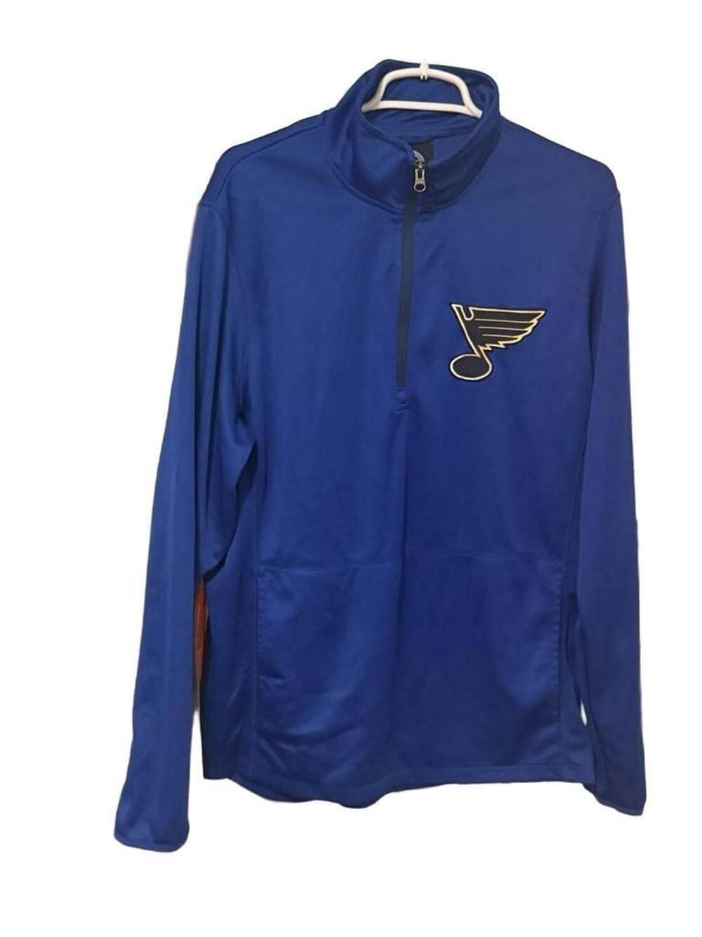 NHL St. Louis Blues Quarter-Zip Pullover Jacket Blue Medium